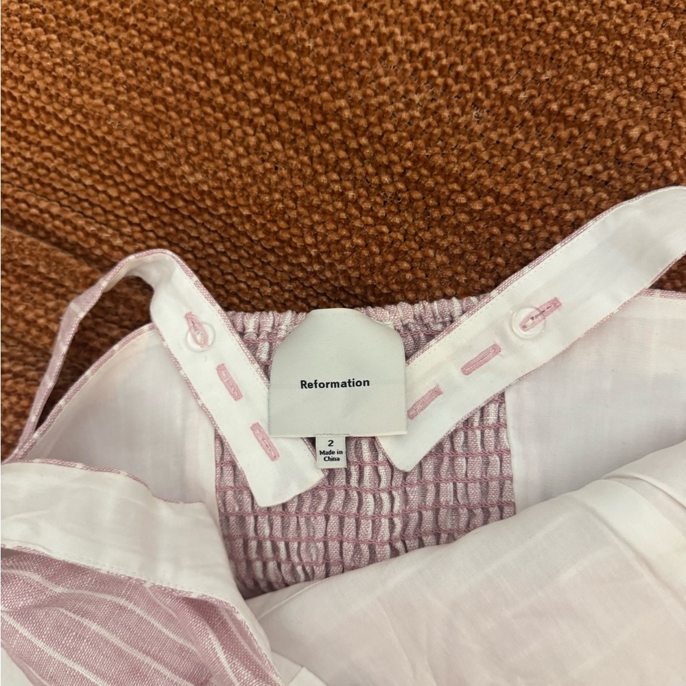 Reformation Pink and White Striped Camisole - Picture 3 of 4